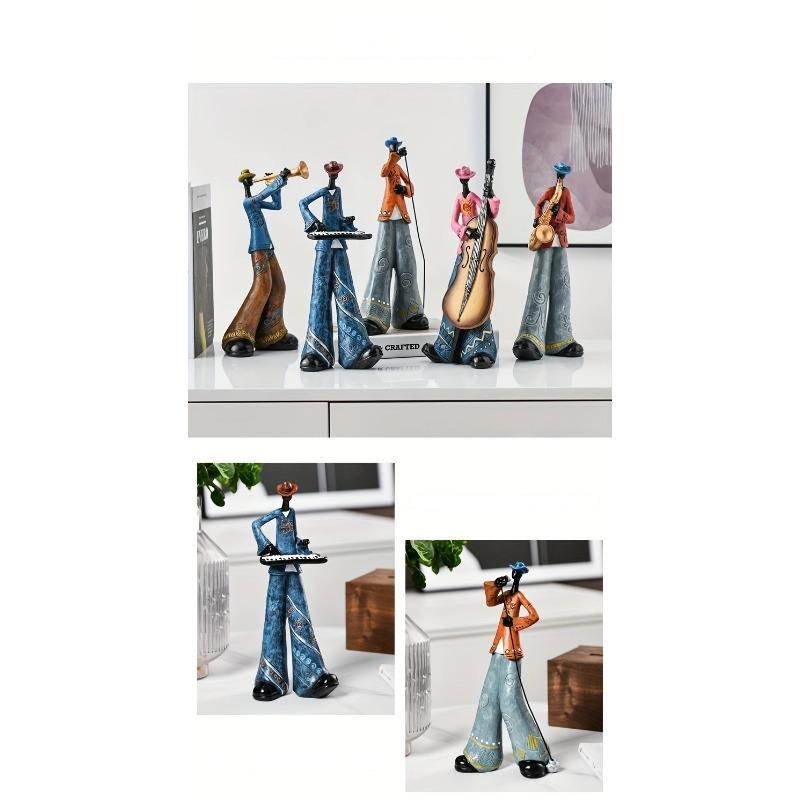 Creative Band Art Ornaments Music Figures Living Room Bookshelf TV Cabinet Wine Cooler Light Luxury Decorations Furnishings