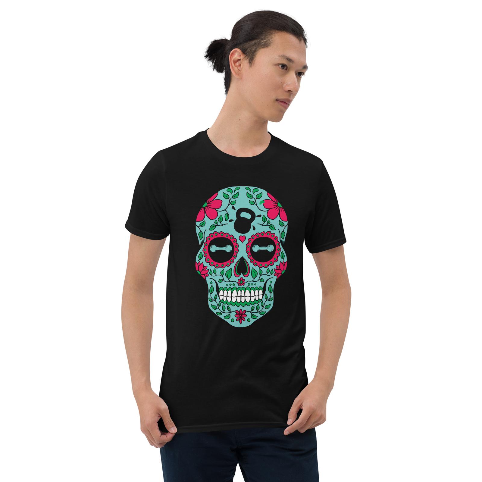 Gothic Flower Skull Unisex T-Shirt Horror Biker Rock Metal Death Grunge Emo S