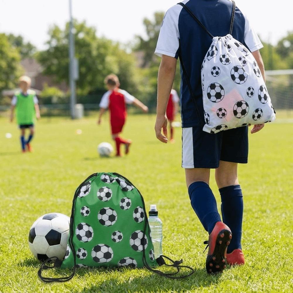 3 pièces/set Matériau Polyester Sac de Sport Football Sac à Dos Numérique Full-Print Sac de Rangement Fermeture à Cordon Sac pour Événement Sportif