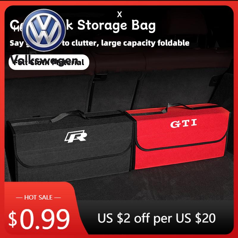 OPQ1 2026 Hot VOLKSWAGEN Car Trunk Organizer Bag Folding Tidying Box Storage Bins For VW GTI Polo Golf Passat Tiguan Arteon Touareg T