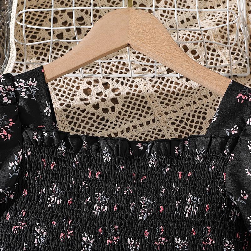 Girl Short Sleeves Print Dress Children Kid Casual Summer Beach Sundress Princess Dresses Clothes