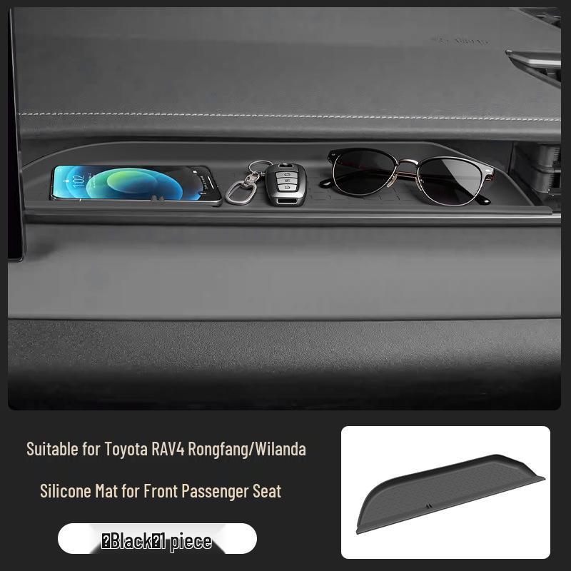 Silicone Protection Pad for Toyota RAV4/Wildlander Passenger Seat - Fits 26 Models. Passenger Silicone Pad [Black] - 1 Piece
