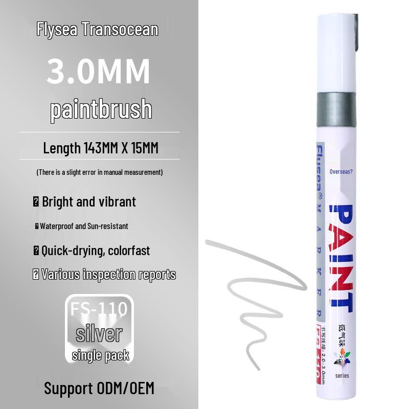 Low Odor White Oil-Based Paint Marker for Tires, Furniture, and Tiles