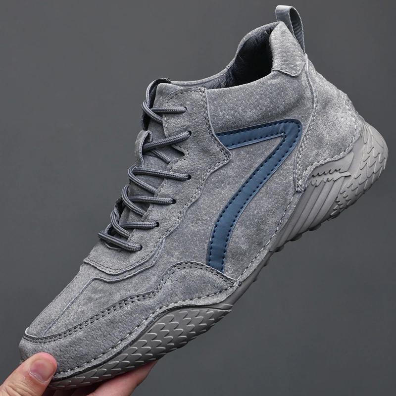 Winter Men's Boots Keep Warm Genuine Leather Outdoor Snow Boots Comfortable Men's Ankle Boots Outdoor Casual Men's Shoes Male