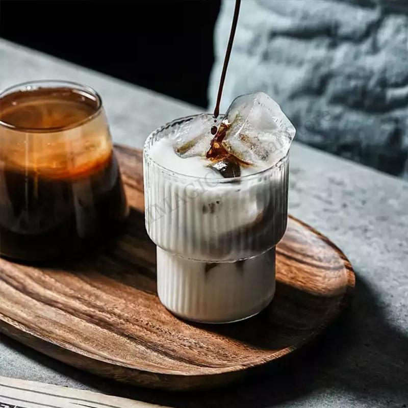 Glass Cup High Borosilicate Heat-resistant Latte Coffee Mug Cold Drinkware Water Cups Milk Beer Juice Tea Cup Whiskey Wine Glass