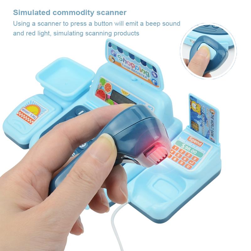 Simular Una Caja Registradora Simular Caja Registradora de Supermercado Juguetes Sonoros y Luminosos para Niños Juguetes para Jugar en Casa Juguetes de Compras