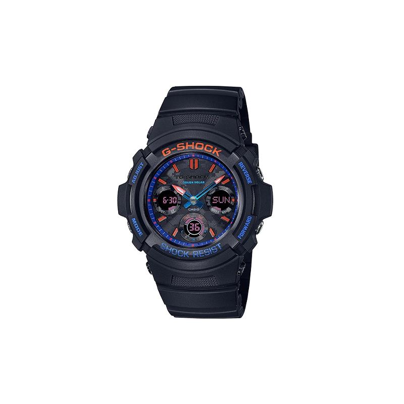 

Casio City Camouflage theme series casual trendy street cool camouflage three-eye solar waterproof light quartz movement resin strap AWR-M100SCT-1A