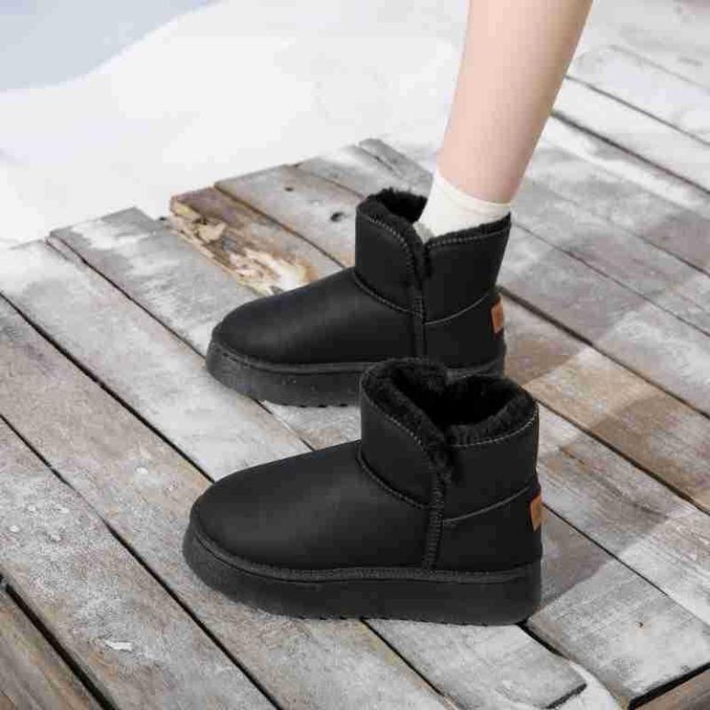 Snow boots women's shoes winter short cotton shoes new thick-soled piled thickened warm household snow cotton