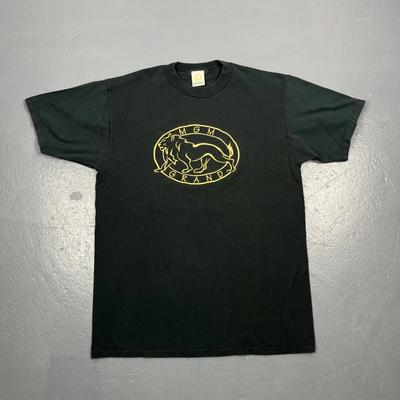 Vintage 90s MGM Grand Casino Tshirt Black Large Embroidered USA Made VTG Unisex
