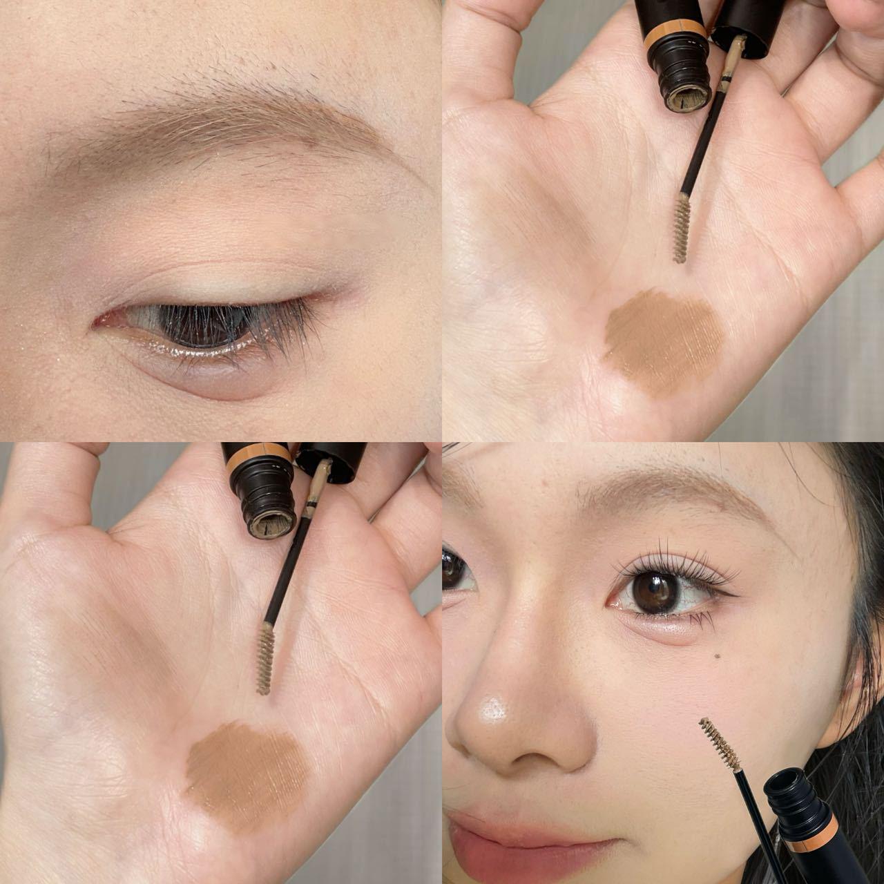 PinkyFocus Long-lasting Waterproof Eyebrow Mascara - Voluminous, Defined, Smudge-proof Brows 2.8g