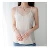 Summer Versatile Satin Interior Tops with Lace Solid Color Women’s Camis & Tank Tops