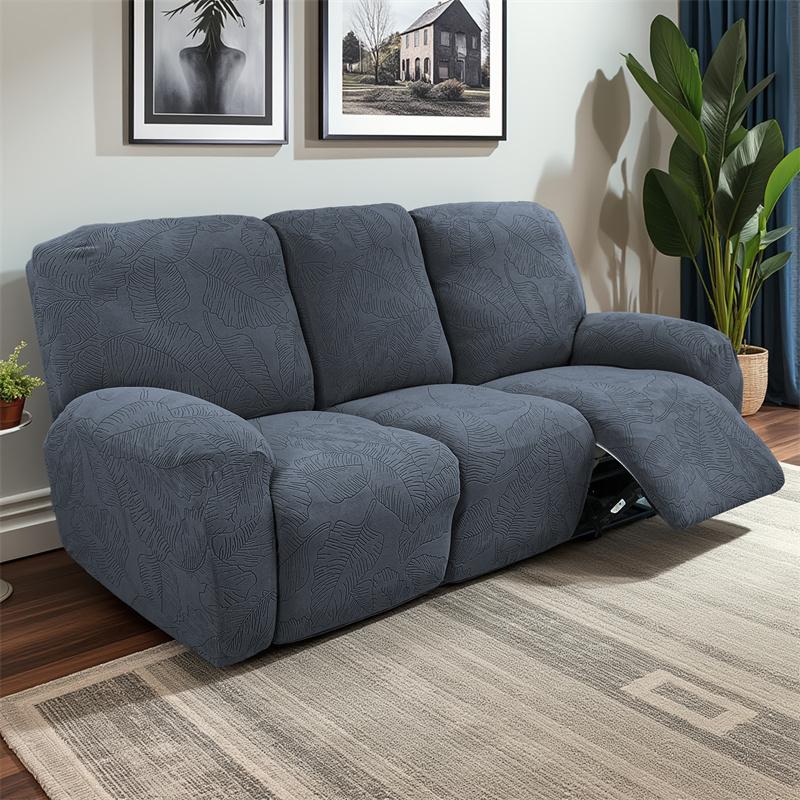 1/2/3 Seater Split Recliner Sofa Covers Jacquard Stretch Armchair Slipcover Lounge Recliner Chair Cover for Living Room