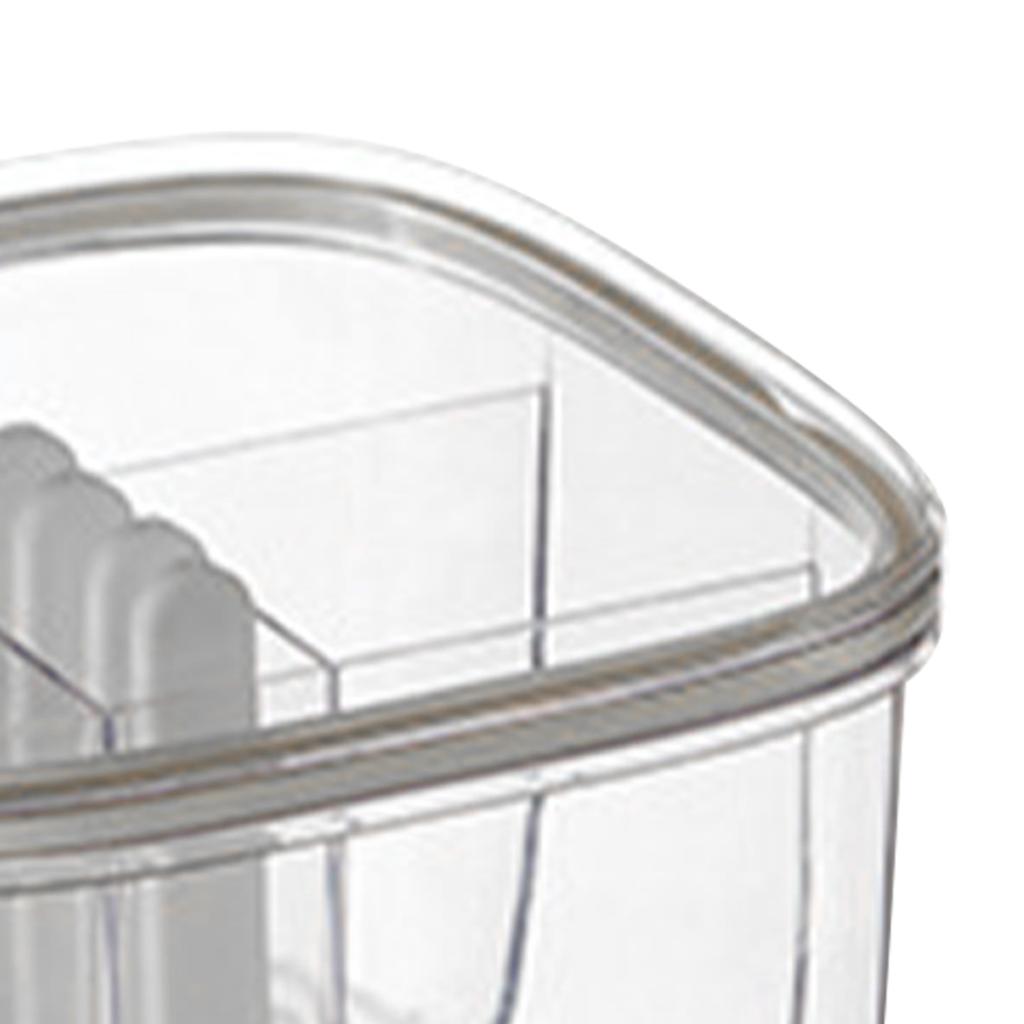 4 In 1 Seasoning Box with Lid and Spoons 4 Compartments Spice Jar Sealed Condiment Container for Home Kitchen White