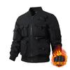 Mens Vintage Pilot Jacket With Multiple Pockets Waterproof Windproof Utility Outerwear Casual Wear