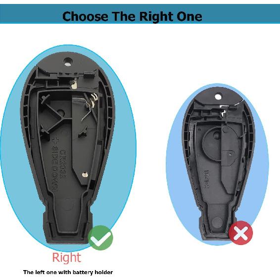 Replacement Key Fob Cover Case fit for 2008-2015 Dodge Ram 1500 2500 3500 Truck Chrysler Jeep Keyless Entry Remote Control Key Fob Shell