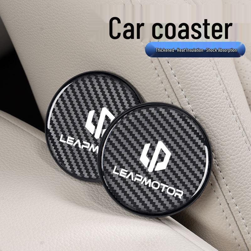 Leapmotor C16/C01/C11/S01/T03/B10 Carbon Fiber Cup Mat, Water-Resistant