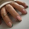 Short Jadeite Green Gold Foil Jewelry Rich Manicure Fresh Summer European and American Spice Girls Ins Wind Wear Manicure