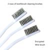 Copper Plated Brush For Industrial Devices Surface-Inner Polishing Grinding Cleaning Brush 3 Row Wire Brush Rust Remover