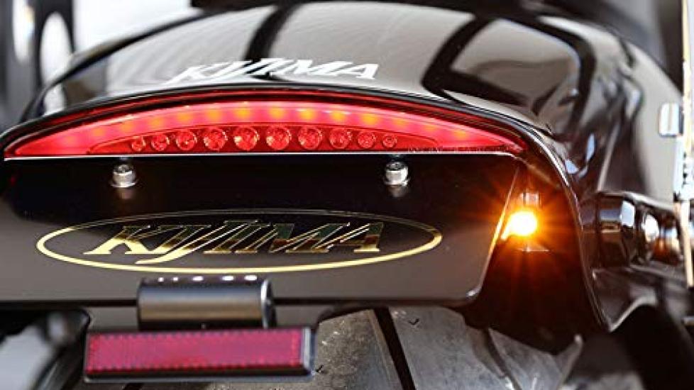 Kijima Motorrad-Blinker, LED-Blinkerlampe, Nano-Typ, schwarzes Linsengehäuse/klar, 219-5179