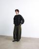 ANGLAN Long Tuck Wing Balloon Pants - Khaki
