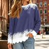 Women's Casual Comfortable Printed Long Sleeve Top for Fall and Winter Everyday Wear