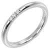 TIFFANY&Co. Forever Classic Band Ring 0.1" Model Pt950Platinum/3P Diamond #4.9(US Size) 3.3g Women Used