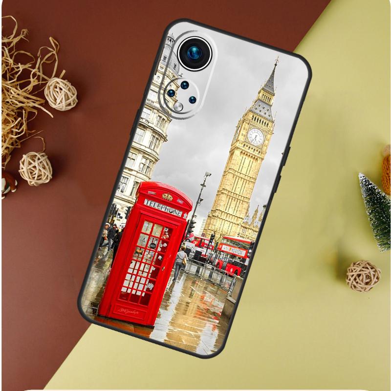 London Bus England Big Ben Case For Honor Magic 7 5 6 Pro Honor 200 Pro 50 70 90 Lite X9b X9a X8b X8a X8 X9 X9c Cover
