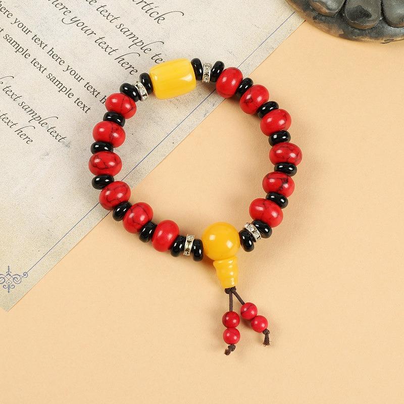 Xizang Nepal Yak Bone Bracelet Tibetan Turquoise Buddha Beads Men's and Women's Retro Tibetan Exotic Wind Bracelet