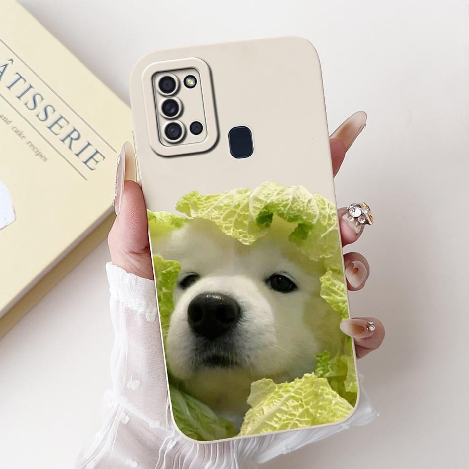 For Samsung Galaxy A21s Cute Panda Rabbit Cartoon Soft Silicone Case For Samsung A21S SM-A217F Camera Protective Phone Cases