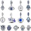 Copper Owl DemonS Elegant Eye Elegant Palm Blue Sparkling Beads Charms 3Mm Diy Good Exquisite Jewellery Making
