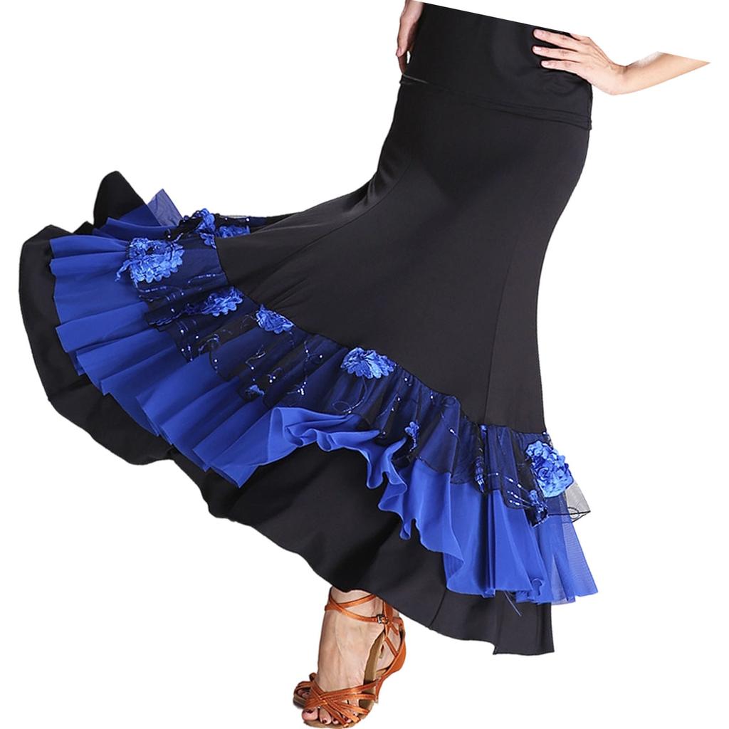 Professional Dance Skirt In Milk Silk Fabric With Adjustable Waist Fashion Dance Dress For Various Dance Styles