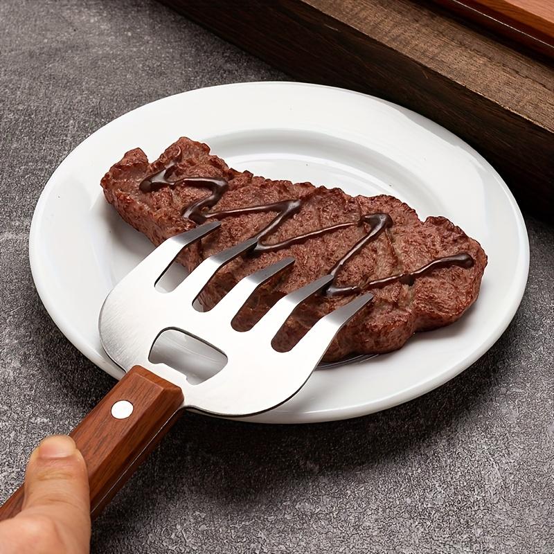 1pc Stainless Steel Bear Claw Meat Fork, Long Handle BBQ Fork, Food Safety Multi Purpose Meat Tearing Tool for Barbecue and Outdoor Cooking