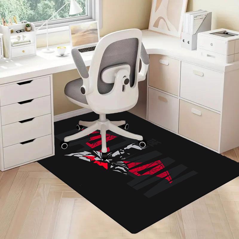 1pc Office Carpet Chair Mats The Batman Logo Artwork Perfect for Office Chairs, Living Rooms, Or Bedrooms,Polyester Carpet.HDT077