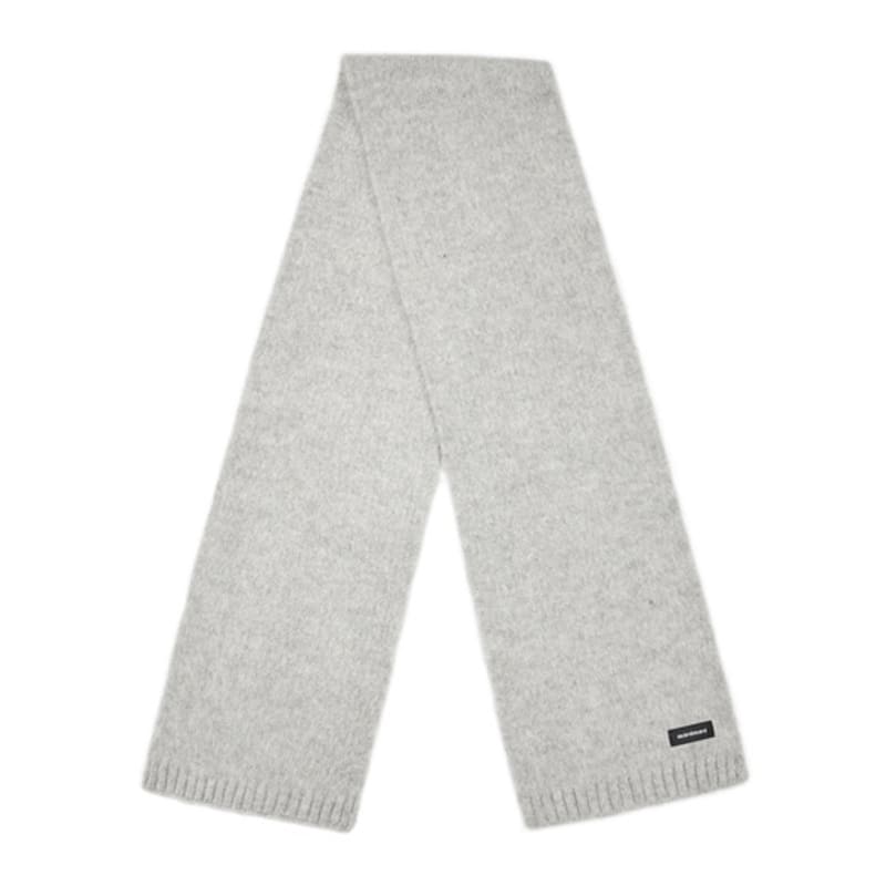 mardmard black label hairy knit muffler - gray