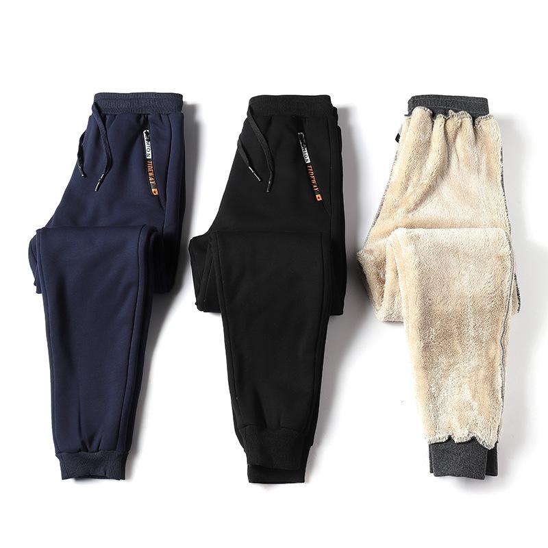 Men Thick Warm Fleece Sweatpants Men Joggers Sportswear Casual Track Pants Plus Size 6XL 7XL 8XL