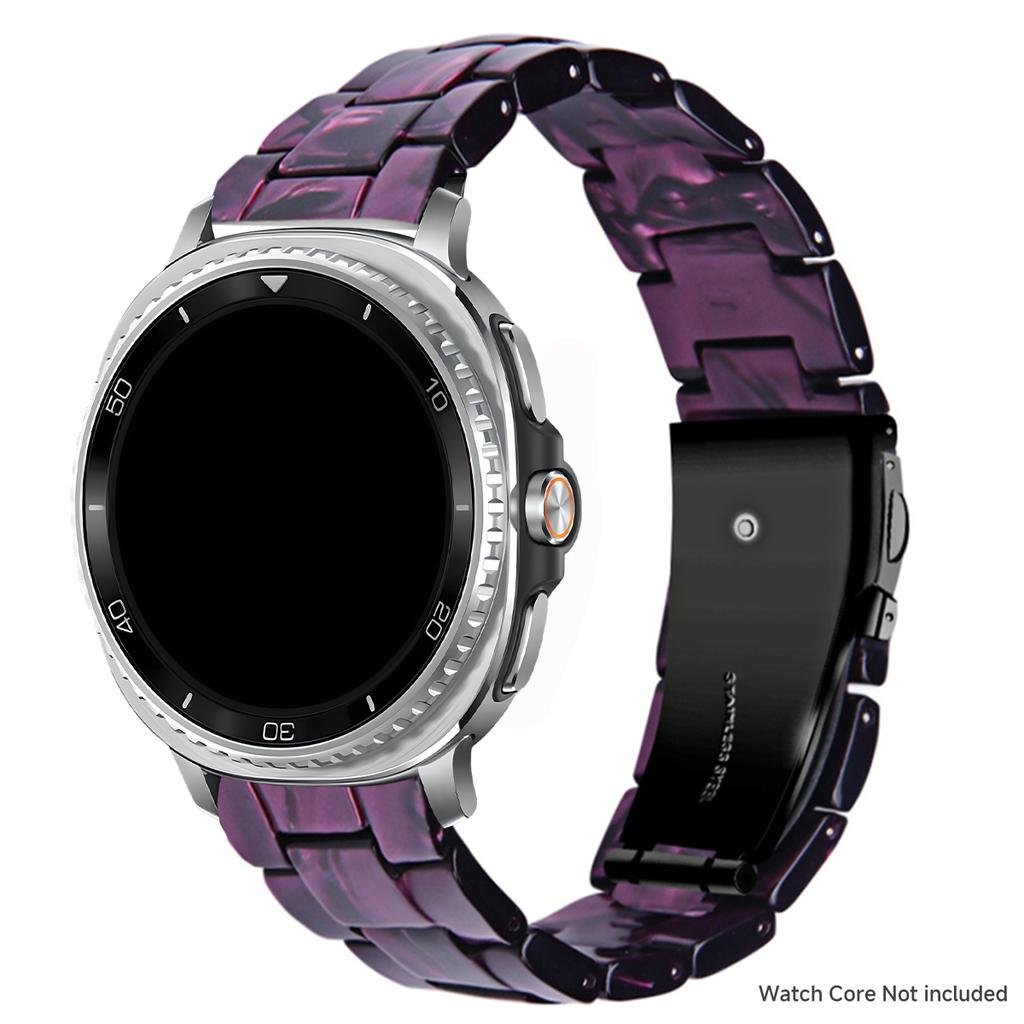 Bracelet en résine de luxe pour Samsung galaxy watch 8/8 classic 46mm Bracelet à maillons transparent pour galaxy watch ultra 2025/7 47mm bracelet