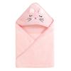 Baby Bath Towel with Animal Hood - Soft Cartoon Coral Hooded Cloak for Kids