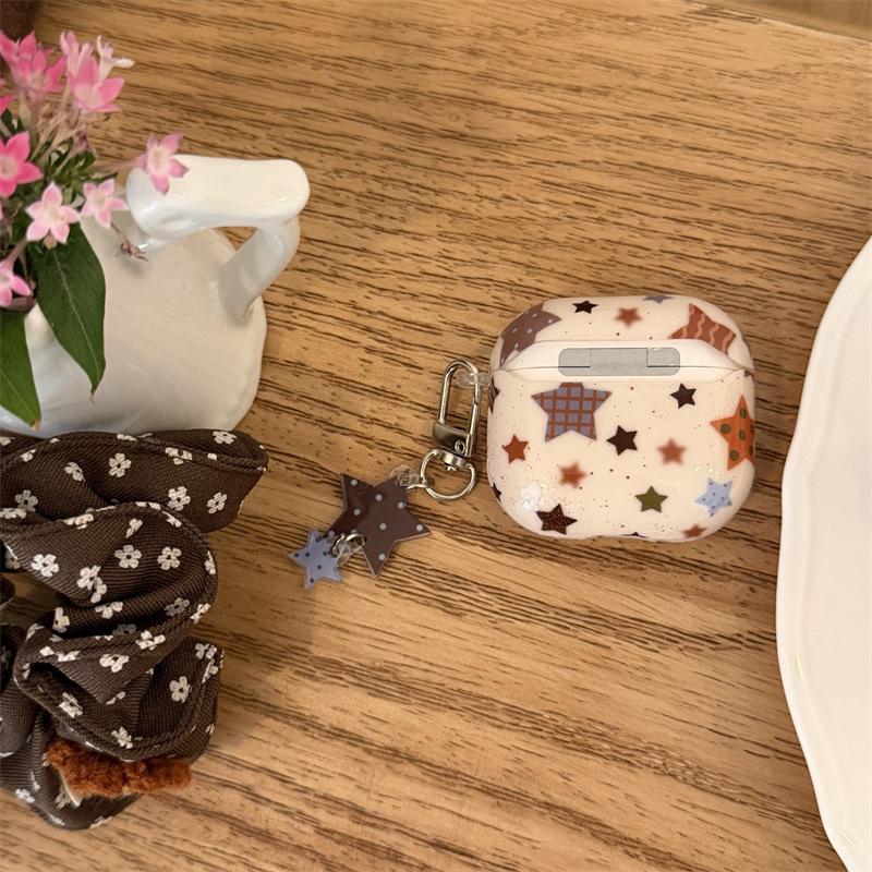 Beige splash ink star pendant AirPods 1 generation earphone case for Apple AirpodsPro1/1 generation