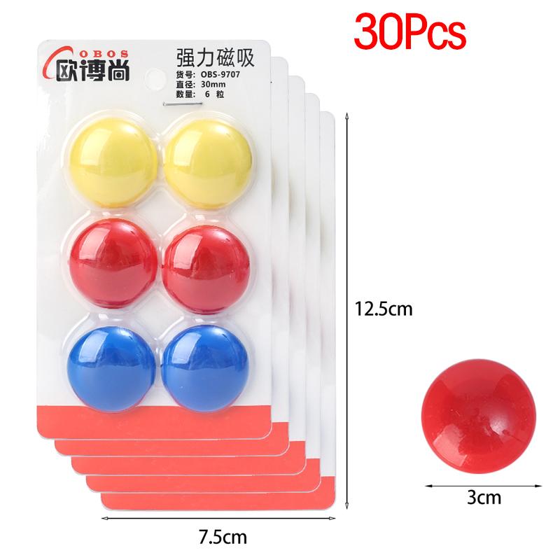 Magnetic Bead Round Refrigerator Fridge Whiteboard Magnets Buttons for Office School Home Room DIY Decoration Magnetic Studs