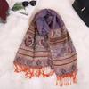 Scarf Spring and Autumn Jacquard Long Scarf Women's Summer Air Conditioning Fringed Shawl Cashew Nut Scarf Scarf