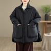 Autumn Spring Winter Cotton Padded Oversized Outerwears Women Casual Loose Jacket Coat