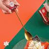 4PCS Set Christmas Stirring Spoon Plated Design Kitchen Utensil Gift  Kitchen Supplies