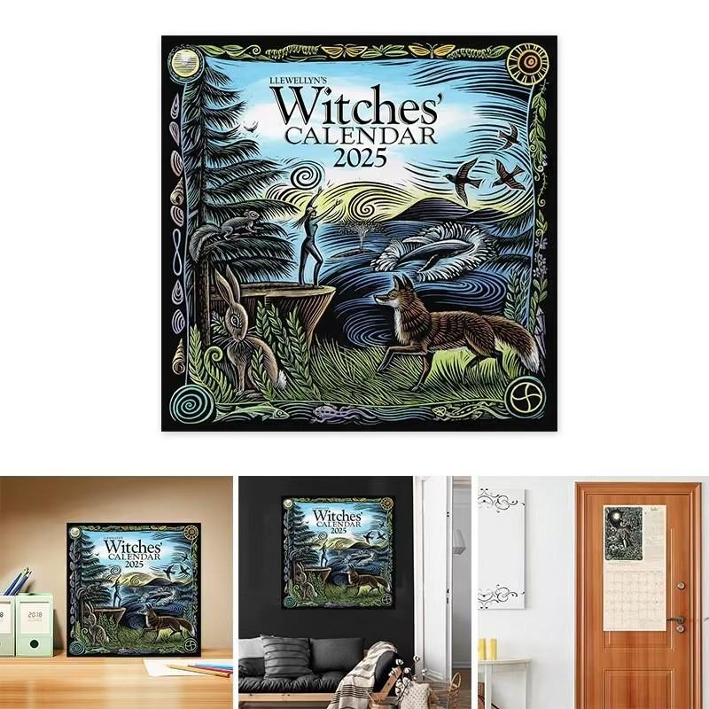 Witches Calendar 2025 Stylish Casual And Retro Simple Home Bedroom Decoration