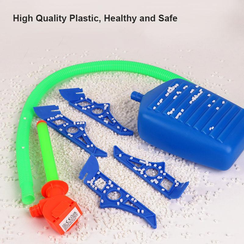 Kids Foot Pedal Air Pump Rocket Launcher Toy Kit Foam Rocket Accessories Boys Girls Outdoor Jumping Sport Launch Rocket Game Toy