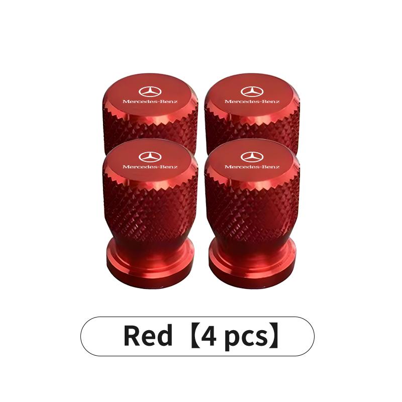 For Mercedes Benz 4pcs Car Wheel Tire Valve Caps Tyre Stem Airdust Waterproof W202 W212 W126 W140 W168 W177 CLS GLE GLC GLS CLA