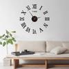 3D Acrylic Digital Wall Clock Roman Numerals Design Mirror Wall Clock Fashion Large Round Wall Clock DIY Self Adhesive Clocks
