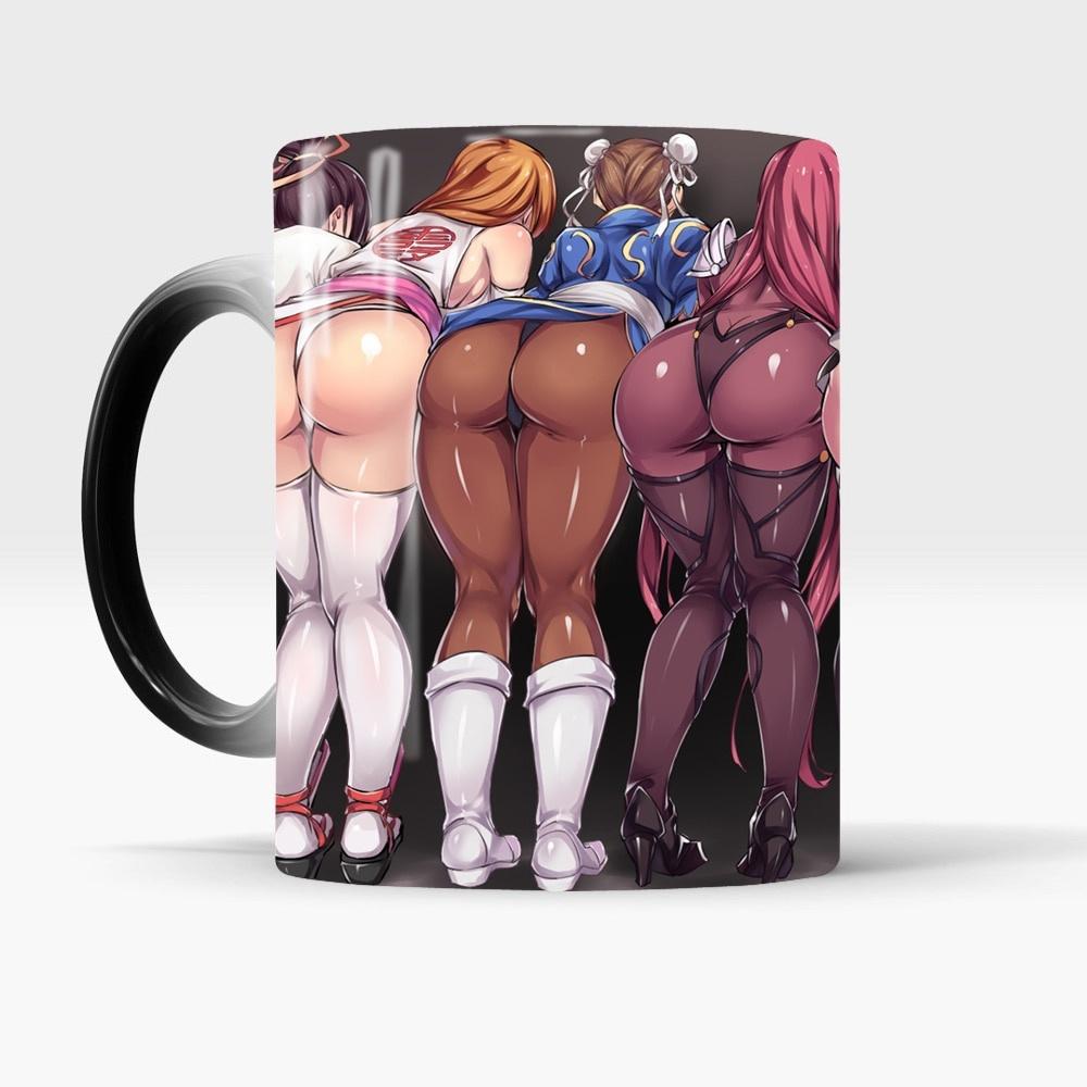 Sexy Butt Mug Anime Game Coffee Tea Heat Sensitive Mug Changing Color Magic Mug Best Gift for Your Friends