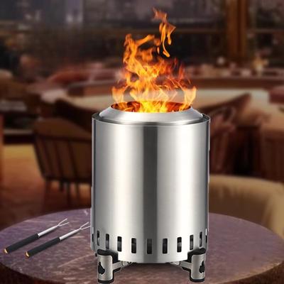 Split Portable Camping Wood Stove Stainless Steel Gas Firewood Burners Backpacking Furnace Windproof Wood Burning Stove Outdoor