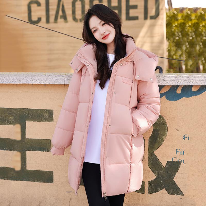 Autumn Winter Thicken Warm Parka Women Casual Solid Color Big Pocket Loose Short Hooded Coat Jackets Outwear