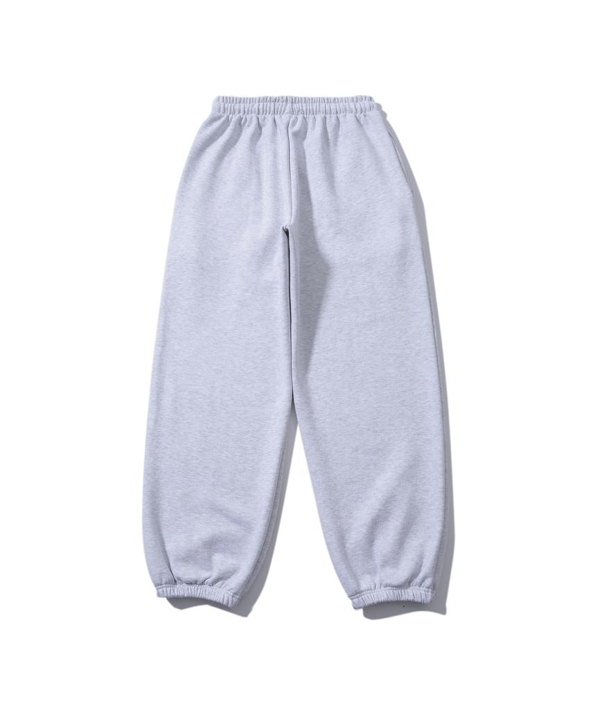 Sseochi410 Curve Logo Jogger Pants White Gray